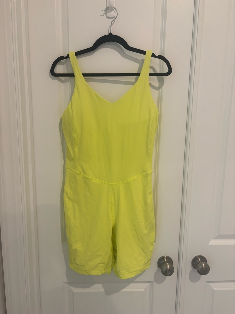 lululemon athletica Neon Yellow Sleeveless Romper Jumpsuit